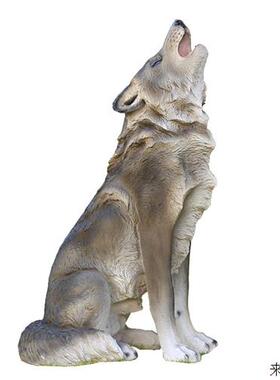 牧羊犬狼摆件仿真哈士奇模型客厅家居装饰品花园庭院子动物狗雕塑
