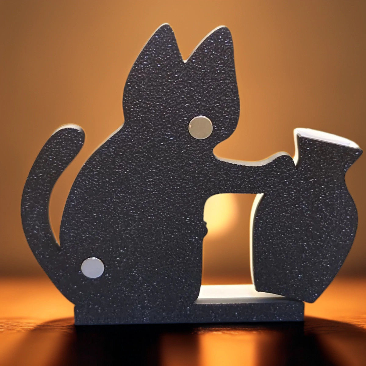 小黑猫推花瓶摆件猫胡子收纳神器可爱猫咪冰箱贴猫胡须磁吸猫咪贴,淘宝优惠券,粉丝福利购,淘宝优惠卷