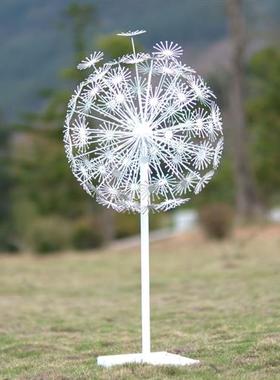 仿真蒲公英不锈钢雕塑户外公园景观装饰品广场房地产园林发光摆件