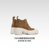 Thirty More Retro Thick Heel Chelsea Chimney Boots Women's Autumn New British Style Contrast Color Versatile Short Boots