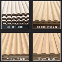 Wave Plate Decorated Board Background Wall Surface Semi-circle Density Board Pvc Solid Wood Styling Corrugated Carved Flower Relief Plank Stuff
