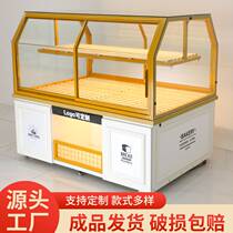 Bread Cabinet Bread Display Cabinet Bakery in Island Cabinet Mold Model Glass Exhibition Cabinet Baking Side Cabinet Pastry Type Rack Egg