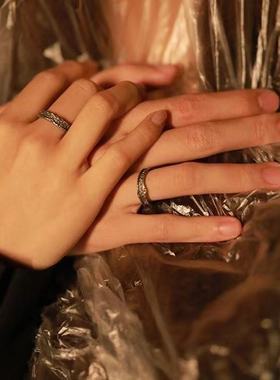 南风歌原创设计《深渊》戒指情侣爱情个性男女节日礼物开口戒男戒