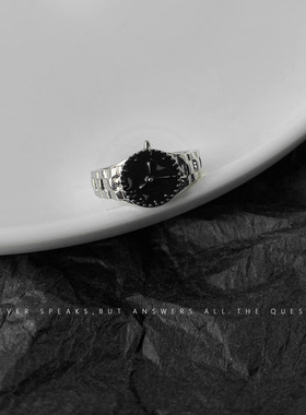 表盘指环手表戒指个性冷淡风复古