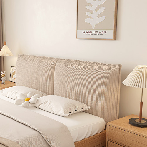 无床头靠垫软包大靠背灯芯绒床头软包榻榻米自粘靠背垫定制靠枕 - 图3