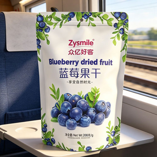 高铁同款众亿好客蓝莓果干208g酸甜可口独立装0脂肪蜜饯果脯零食 - 图0