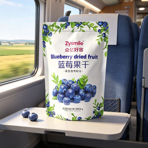 高铁同款众亿好客蓝莓果干208g酸甜可口独立装0脂肪蜜饯果脯零食 - 图2