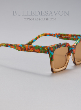 板料拼色太阳镜方框女士百搭素颜瘦脸防晒防紫外线墨镜可配近视潮