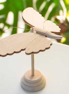 复古怀旧竹木制品平衡蝴蝶饰品家居装饰桌面客厅摆件工艺品送礼物