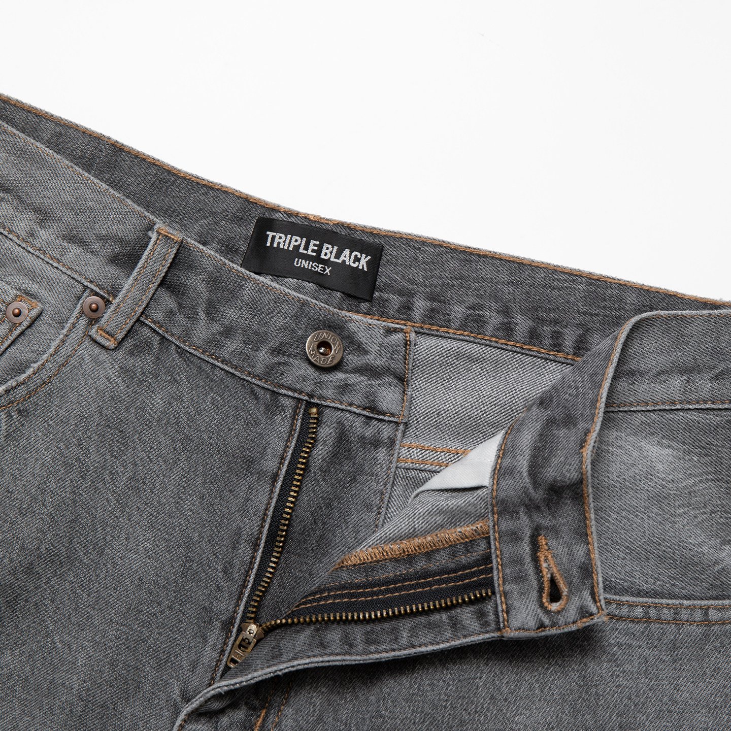 3BLK 美国康龙CONE水洗灰色牛仔裤 微宽松长裤 改良BOOTCUT 517 - 图1