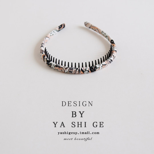 经典复古风碎发布艺头箍洗脸化妆防滑带齿发箍韩国百搭高级感头饰