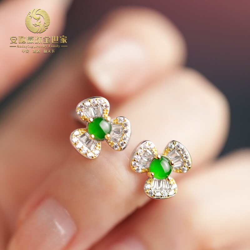 New Chinese style national style fashion design light luxury elegant silver twin flower ring