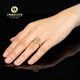 Anda Win Jewelry Family Gao Bing Piaohua Jade Gourd Ring 18K Gold Hollow Diamond Embellished Collection Grade