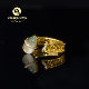 Anda Win Jewelry Family Gao Bing Piaohua Jade Gourd Ring 18K Gold Hollow Diamond Embellished Collection Grade