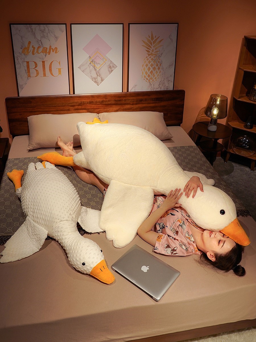 可爱大白鹅抱枕毛绒玩具抱睡公仔大娃娃床上睡觉玩偶生日礼物女生 - 图2