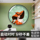 Light luxury beauty salon silent wall clock radio wave