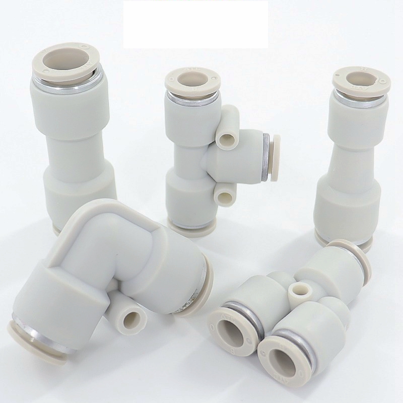 亚德客型气管接头直通三通快插APU6/APY/APE4 8 10 12变径APG/APV - 图3