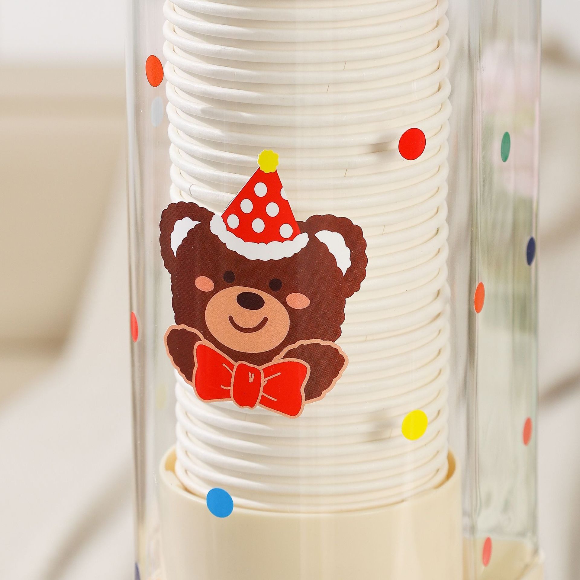 可爱多巴胺蝴蝶结台式取杯器桌面一次性水杯纸杯杯架高颜值家用,淘宝优惠券,粉丝福利购,淘宝优惠卷