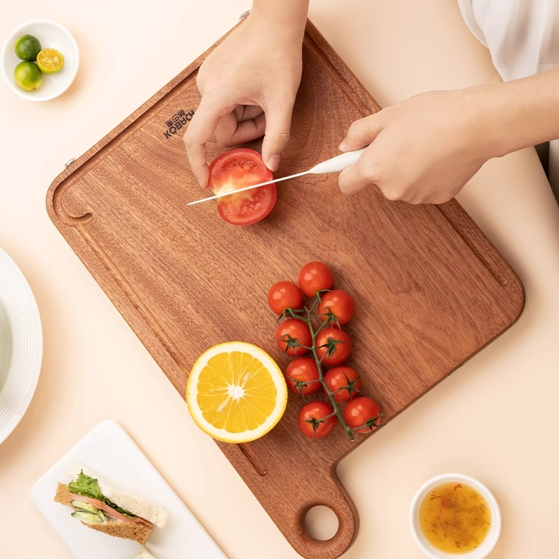 康巴赫乌檀木菜板抗菌防霉家用实木砧板备菜盘厨房专用案板切菜板