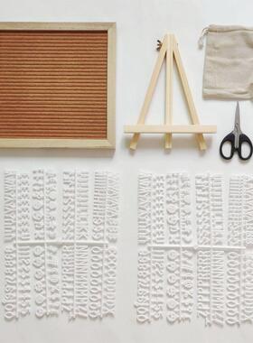 ins毛毡字母留言板实木小黑板儿童拍照道具装饰家居摆件20*20厘米