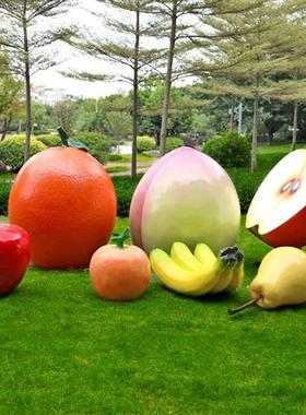 玻璃钢仿真蔬菜水果雕塑户外造型南瓜白菜草莓摆件农庄生态园装饰