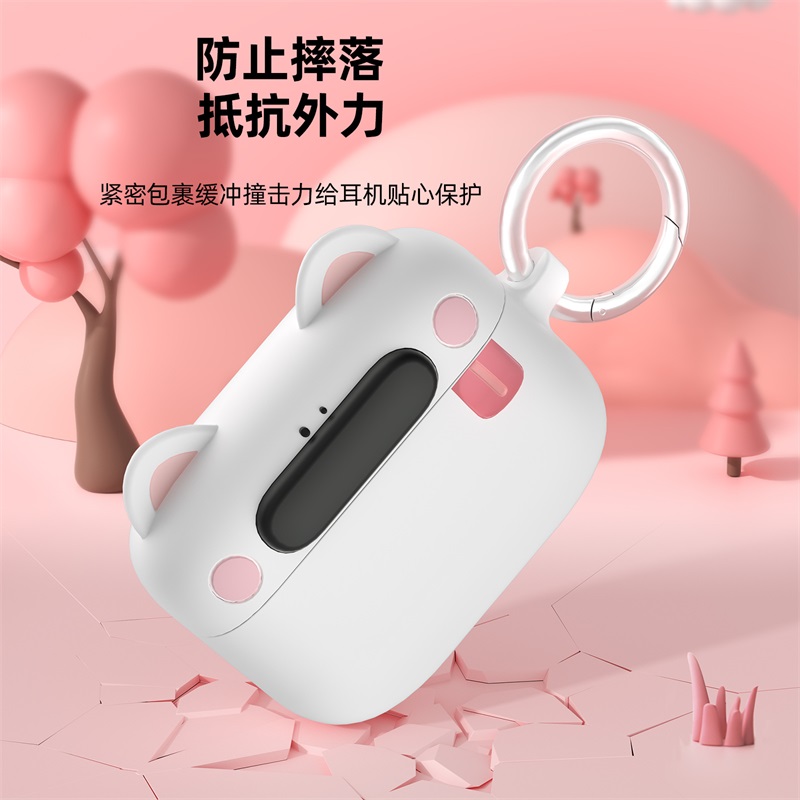 适用苹果airpodspro2耳机保护壳ins风大嘴狗airpodspro硅胶软个性创意耳机套airpods3保护套女男新款c口防摔