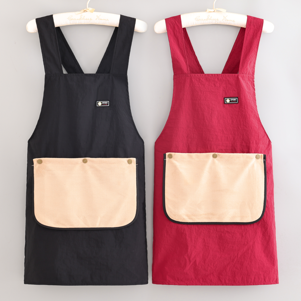 防泼水围腰耐穿时尚围裙厨房做饭家用罩衣可拆卸毛巾擦手工作服女,淘宝优惠券,粉丝福利购,淘宝优惠卷