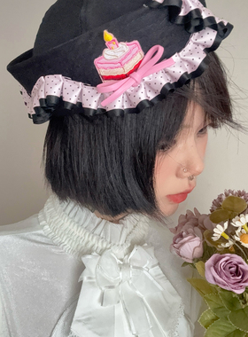 甜美蝴蝶结生日礼帽女