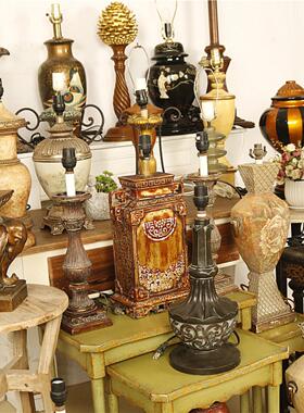 欧式覆古旧树脂手绘台灯灯座家居客厅床头入口创意设计装饰饰品