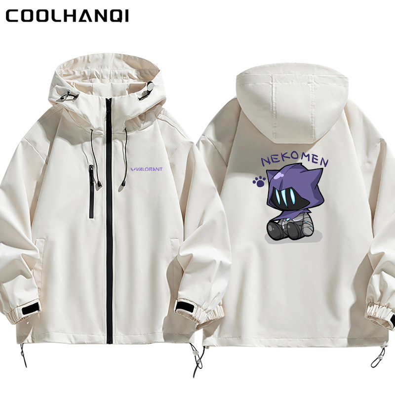 无畏契约游戏周边欧门猫猫喵瓦罗兰特冲锋衣夹克外套春秋套装衣服 - 图1