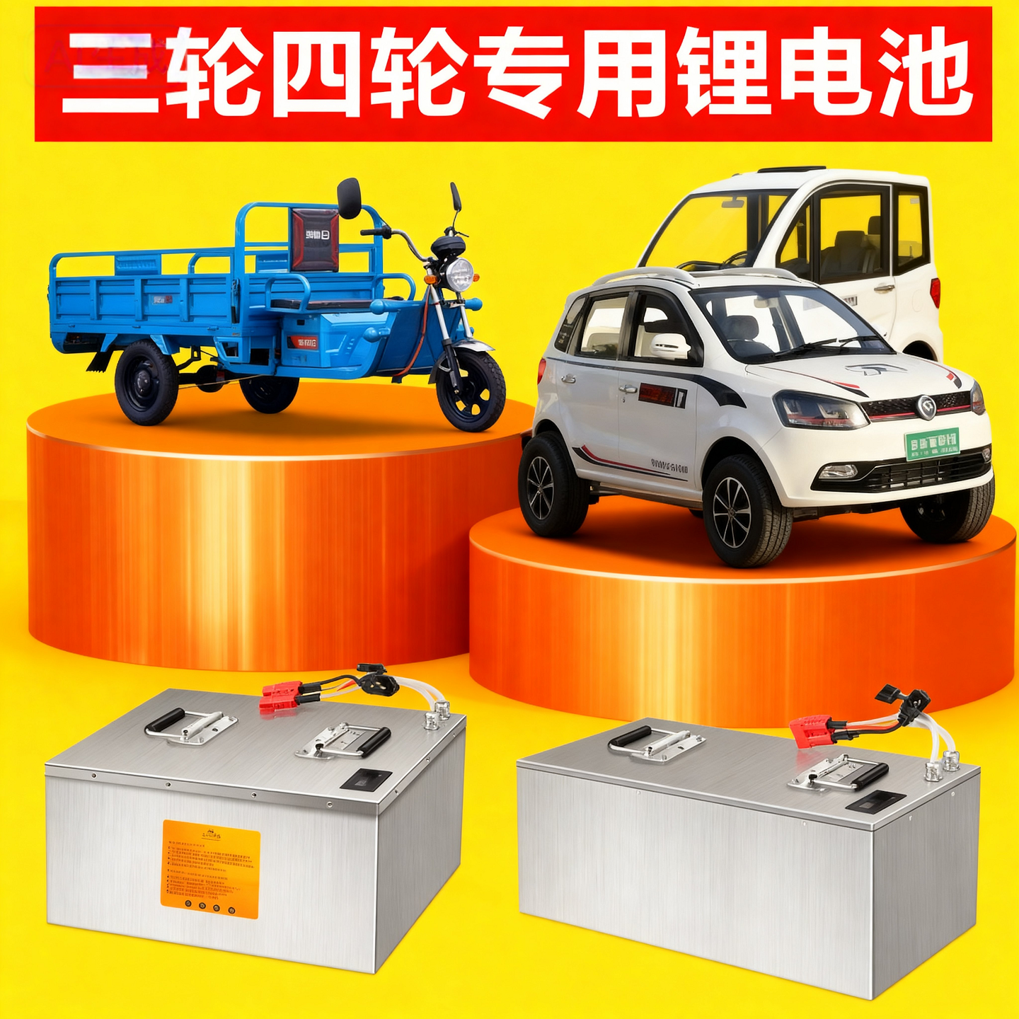 三四轮车锂电池磷酸铁锂宁德电动车低速四轮车48v60v72v伏电瓶,淘宝优惠券,粉丝福利购,淘宝优惠卷