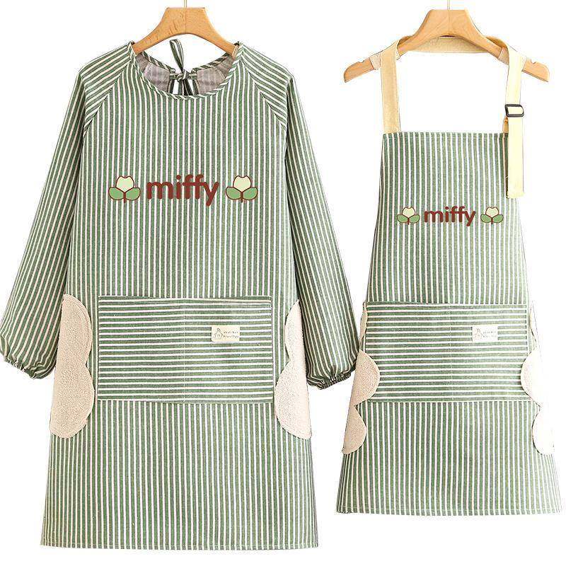 2026日本新款棉麻罩衣女长袖围裙厨房做饭围腰防污耐脏工作服男女,淘宝优惠券,粉丝福利购,淘宝优惠卷