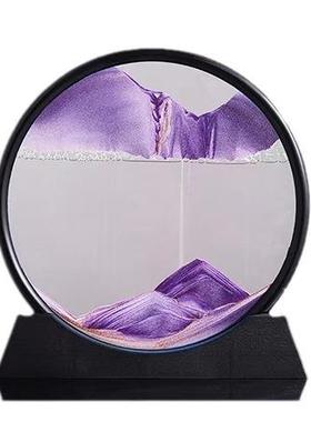 创意摆件DIY流沙画立体办公室居家装饰礼物客厅桌面摆件网红沙漏