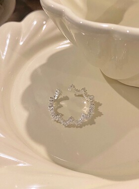 EmoPluto「极简主义」纯白蝴蝶结戒指女ins小众设计原创开口戒