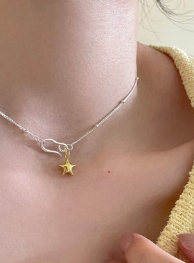 EmoPluto「奶酪」甜酷金色星星项链可爱五角星吊坠锁骨链ins2025