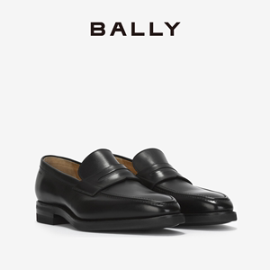 BALLY/巴利男士黑色皮革乐福鞋6231393