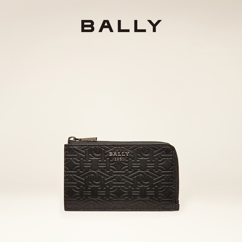 【官方正品】BALLY/巴利BORD.MN男士黑色皮革钱包6238924 - 图0