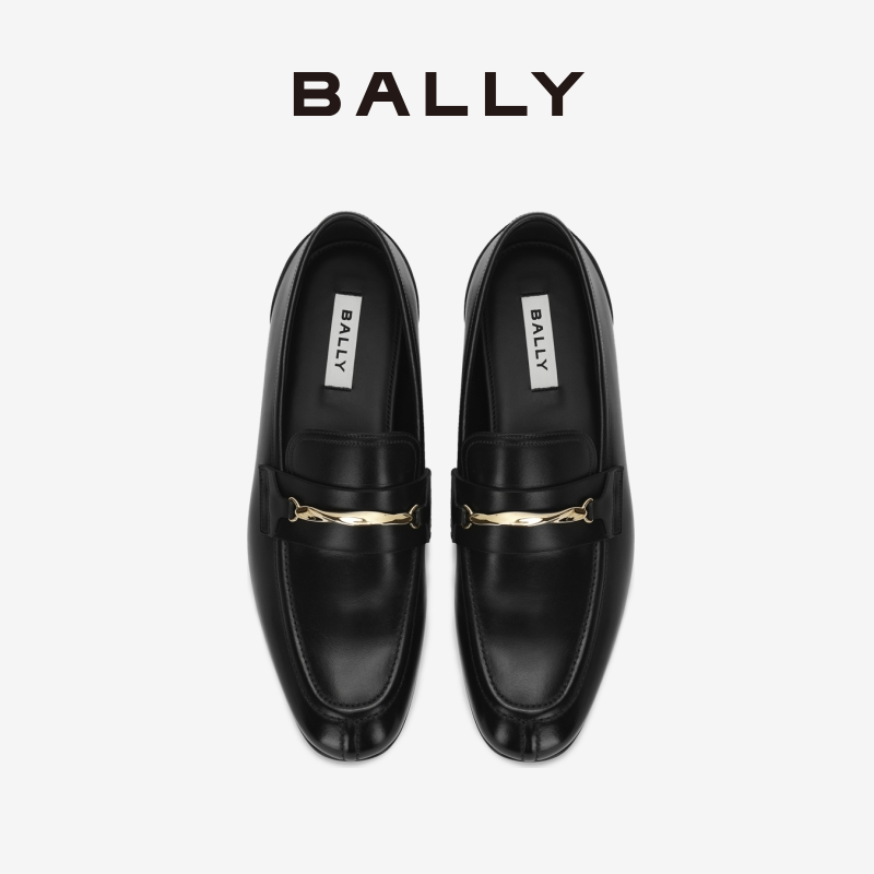 【官方正品】BALLY/巴利男士乌木色皮革乐福鞋6304150 - 图2