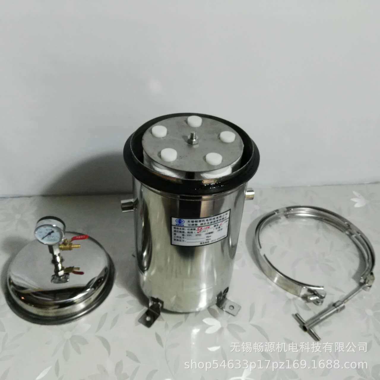 畅源供应 不锈钢滤芯式过滤器 保安过滤器 5芯10寸卡箍过滤器 - 图1