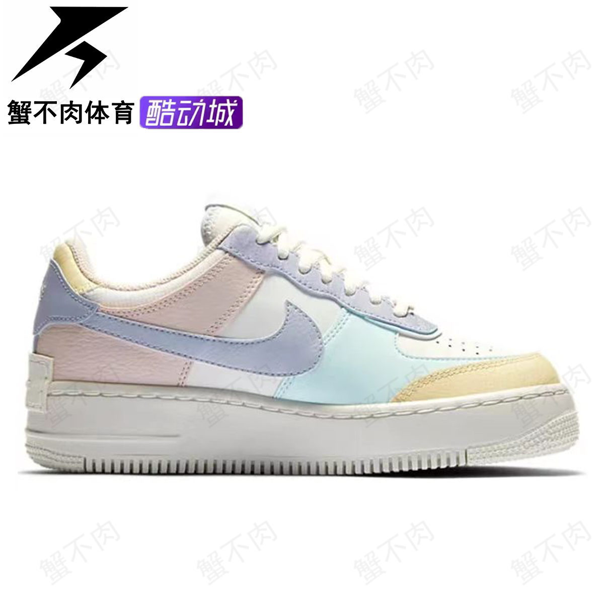 耐克 Nike Air Force 1Low 防滑低帮 板鞋女款 白蓝粉 CI0919-106 - 图3