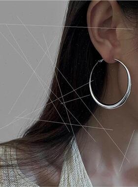 lver needle geometric circle earrings fashion commuter simpl
