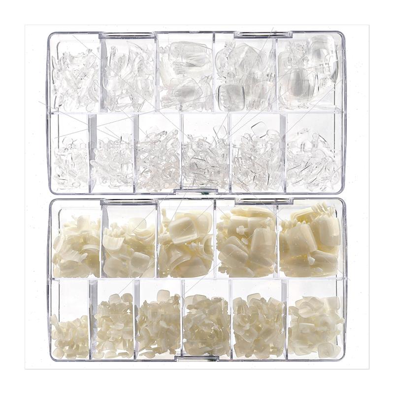 550 pcs short transparent toenail pcs foot nail pcs nail art - 图3