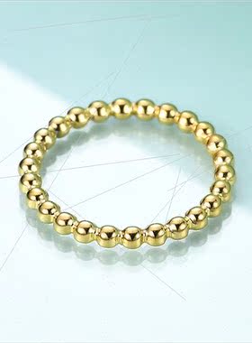 Europe ins fashion simple geometric beads 2MM couple ring st