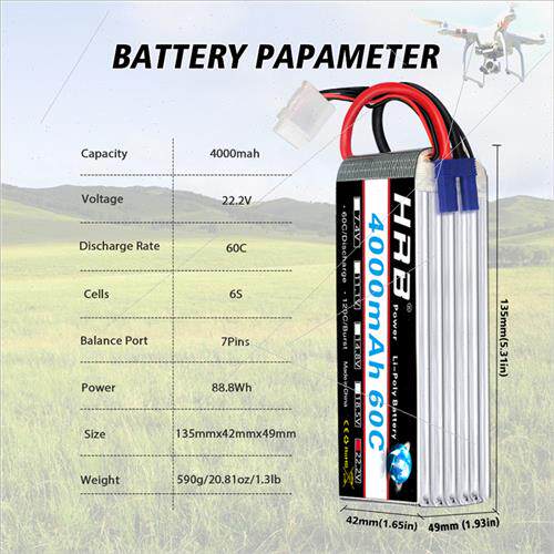 model aviation lhium battery 4000mAh7.4v11.1v14.8v22.2v RC m - 图2