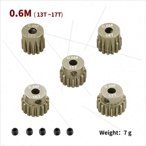 7075 Aluminum Alloy Hardened Oxygen 13-33T 3.175 Hole Gear M - 图0