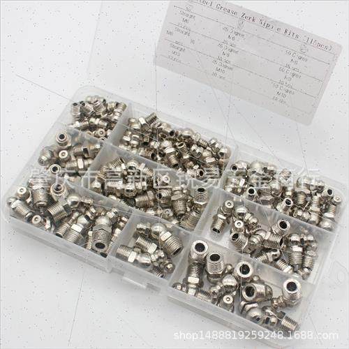 115pcs boxed M6M8M10 nickel plated grease nipple grease ftin - 图0