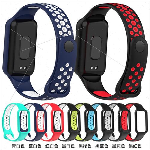 适用Amazfit band7 strap two-color collision color fashion Hu - 图0