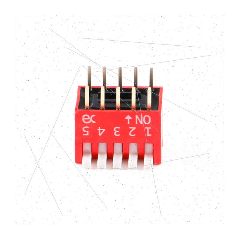 Inline Toggle Coded Swch DSDP05LHGET 2.54mm 5 Posion Piano K-图3
