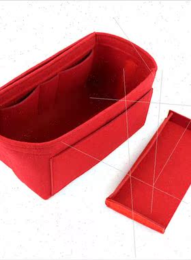 Felt Cosmetic Bag Removable Cosmetic Organizer Large Capacy