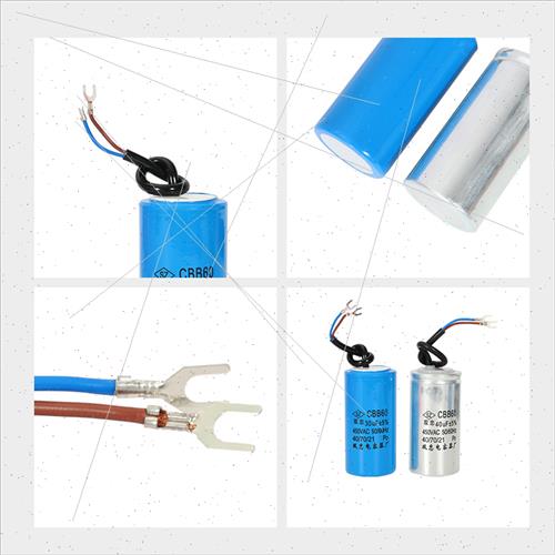 Cylindrical CBB60 Aluminum Housed Metal Film Capacors Motors-图2